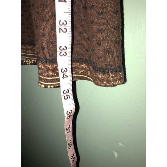 Long sleeved brown sweater dress - Picture 3 of 4